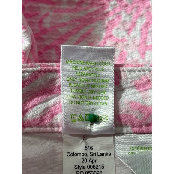 Lilly Pulitzer Womens Mini Skirt Pink White Sea Shell Print Cotton Size 2 - Picture 5 of 8